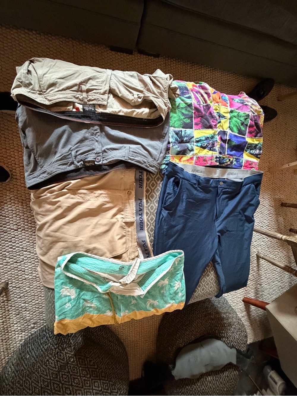 Salt Life /pga /adidas Men's Khaki and Navy Casual Shorts